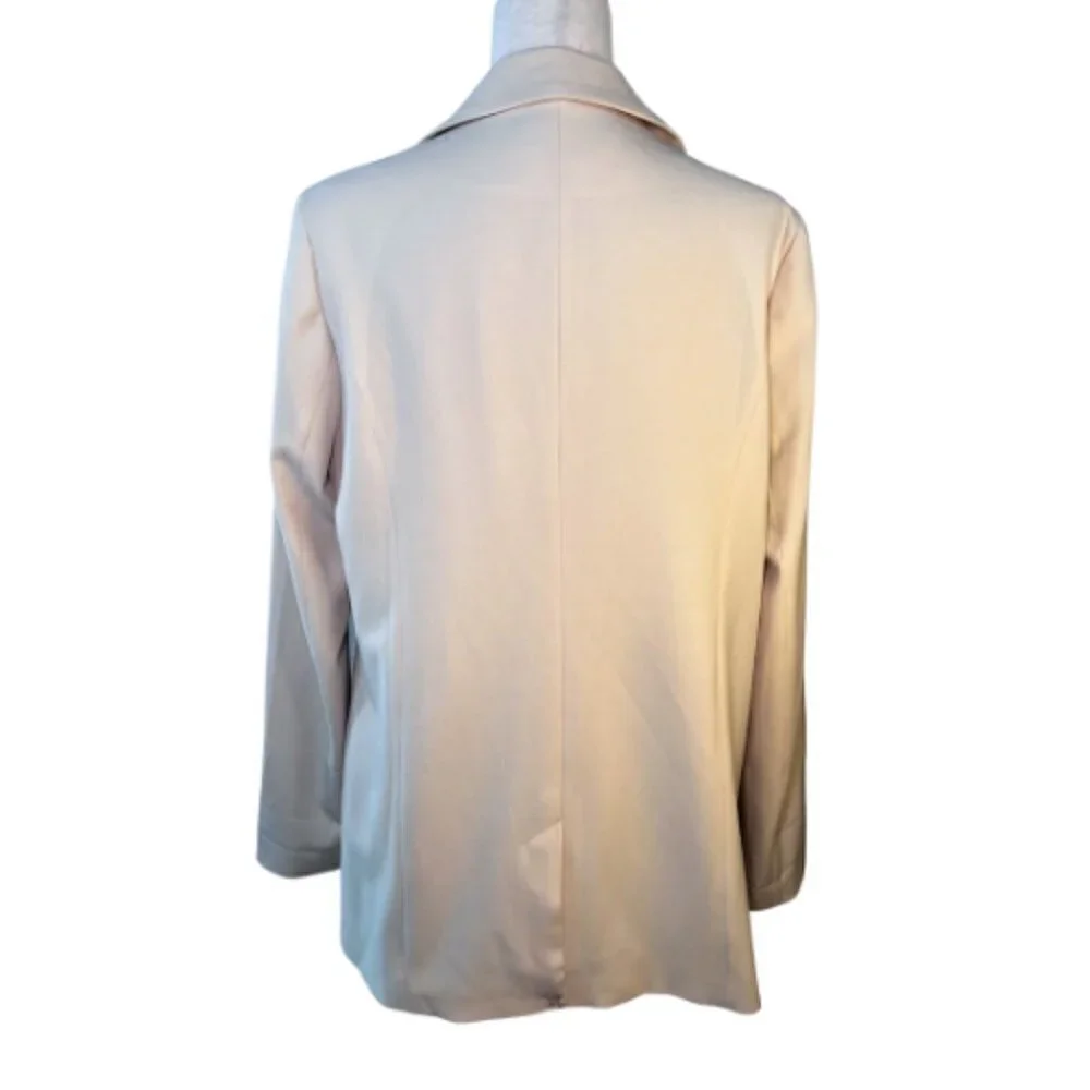 MO-KA Cream Beige Single-Breasted Relaxed Blazer Size M